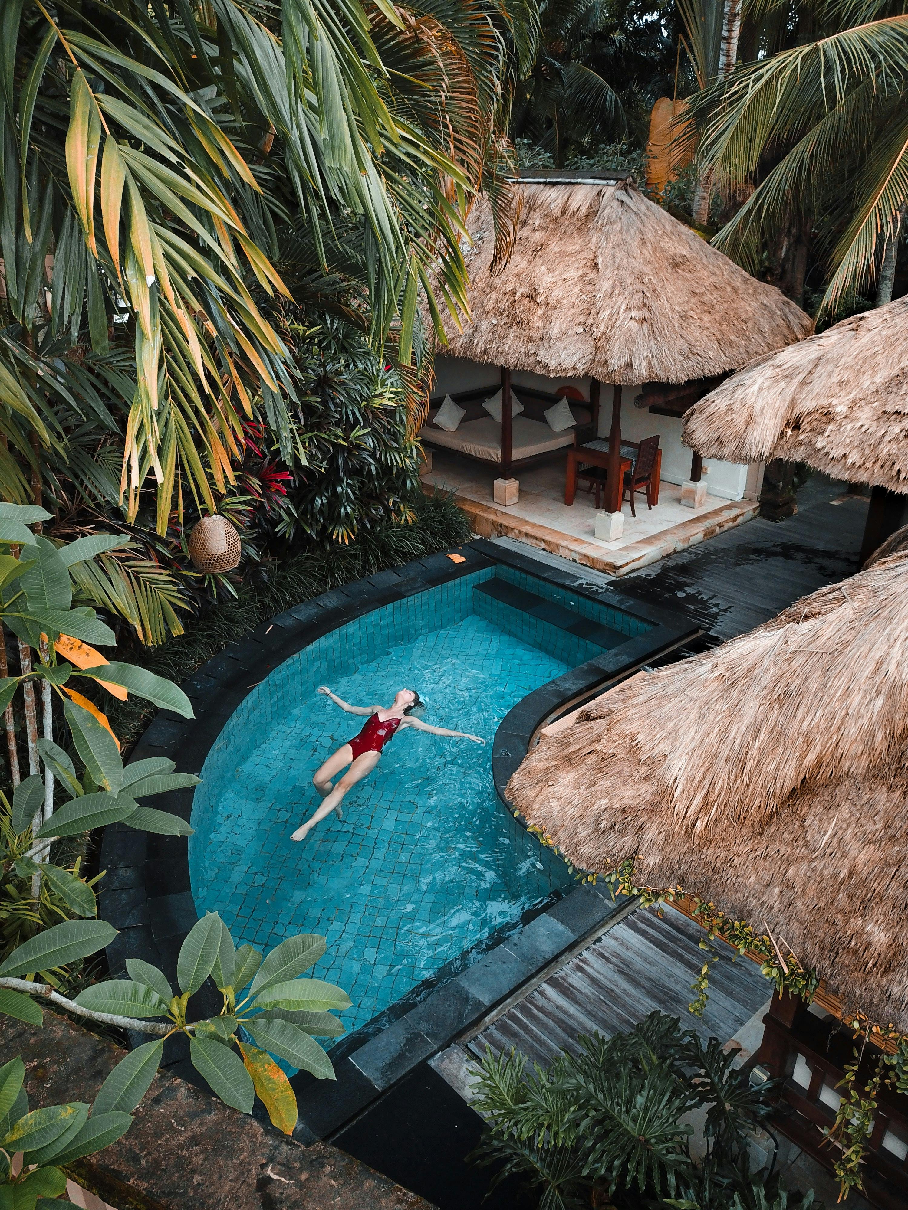 Stunning terraced rice fields in vibrant green cascading down hillsides in Ubud